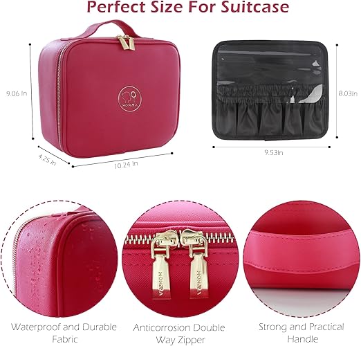 MOMIRA Travel Makeup Bag Beige Waterproof Large Capac Travel Bag